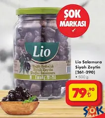 LİO SALAMURA SİYAH ZEYTİN 500 G